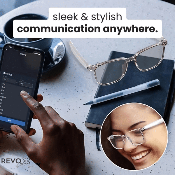 NovaLens™ AI powered translation glasses.