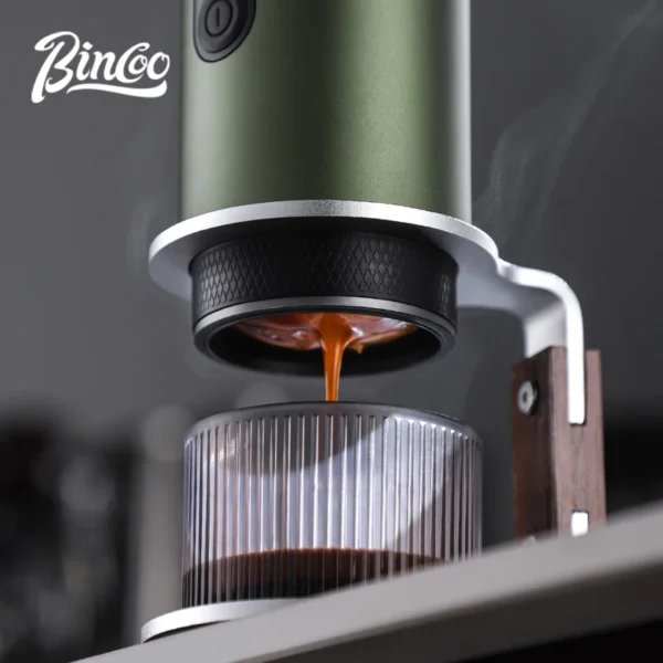 Bincoo Camping Portable Coffee Machine Electric Wireless Heating Concentrate Extraction 18g Powder Professional Coffee Tool