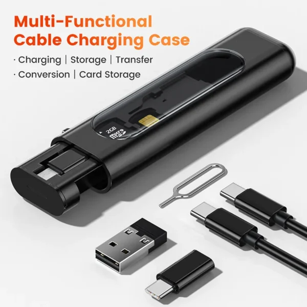 PD60W USB C To Type C Cable For iPhone 15 Pro Max 5 in 1 Cable Charging Case Set USB Adapter Cable For Samsung S23 Xiaomi