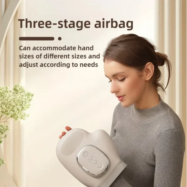 Wireless Electric Hand Massager Air Compression Hot Compress Palm Acupoint Massager Finger Arthritis Numbness Muscle Relaxation