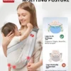 AIBEDILA Baby Sling Carrier Half Wrapped Sling Hip Carrier Child Carrier Wrap Multifunctional Newborn Carrier Ring Sling 1-3T