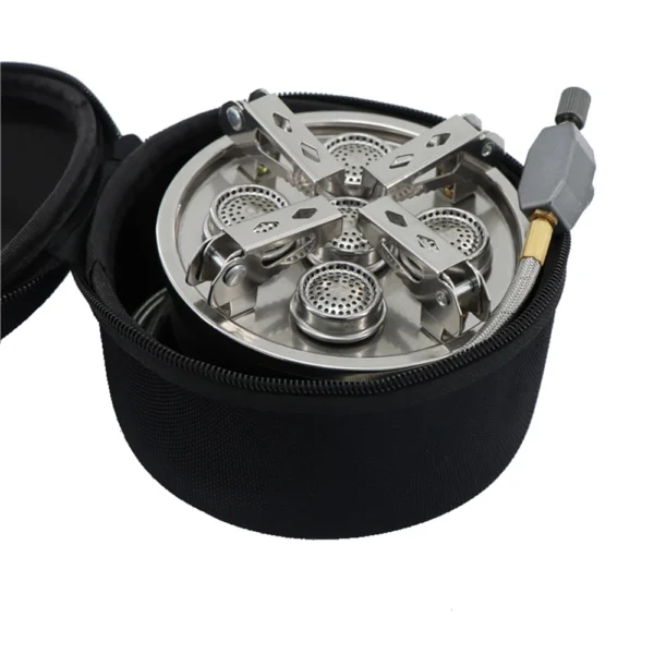 Camping Gas Stove 11800W Cookware Folding Stove 5 Burner Strong Fire Stove with Storage Bag Tourist Supplies For Hiking Barbecue