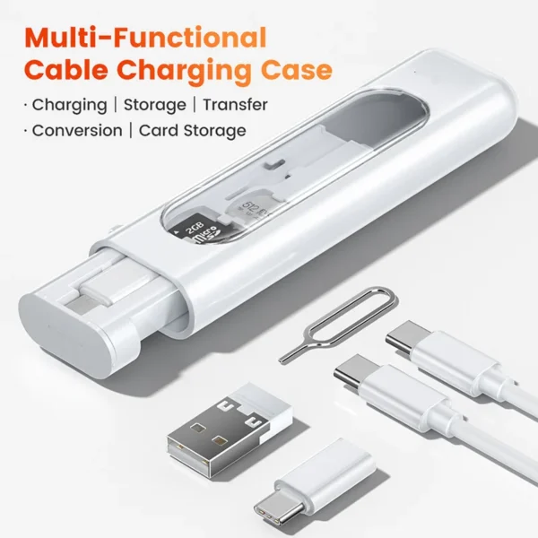 PD60W USB C To Type C Cable For iPhone 15 Pro Max 5 in 1 Cable Charging Case Set USB Adapter Cable For Samsung S23 Xiaomi
