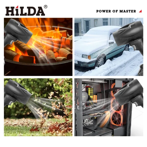 Sc9ef36e58f034389a1543dba6700d776T.webp HILDA 1000W Handheld Fan Air Blower Brushless Stepless Speed Cleanner Dust Blower Electric Violent Air Gun for Makita Battery