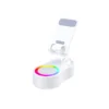 Bluetooth Speaker Phone Holder with Color Ambient Light 300° Foldable Wireless Induction Audio for Tablet iPhone Android