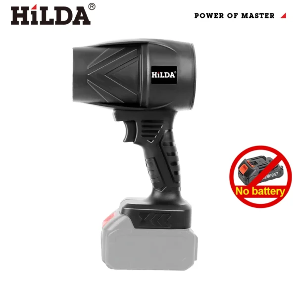Sef8be25b1a994777b8be5ebcde1d5f2aa.webp HILDA 1000W Handheld Fan Air Blower Brushless Stepless Speed Cleanner Dust Blower Electric Violent Air Gun for Makita Battery