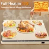 Electric Warming Tray Foldable Food Warmer Fast Heating Portable Dining Table Warmer Food Warmer Mat with Full Surface Heating