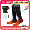 Heated Socks Remote Control Motorcycle Electric Heating Socks Rechargeable Battery Winter Thermal Thick Stockings Men Women