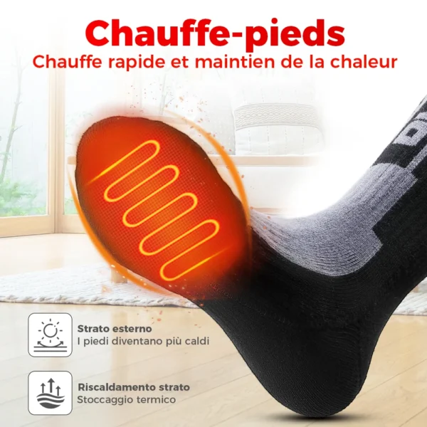 Heated Socks Remote Control Motorcycle Electric Heating Socks Rechargeable Battery Winter Thermal Thick Stockings Men Women